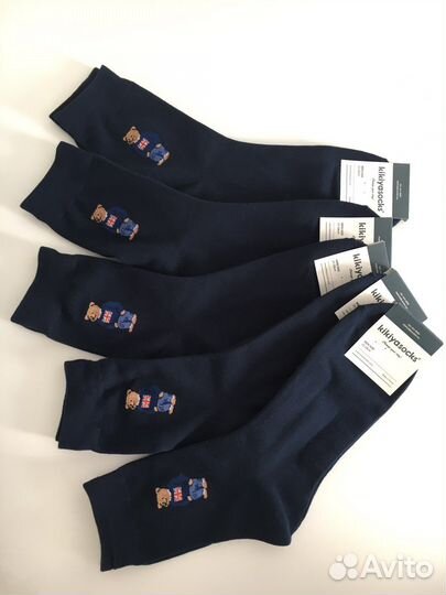 Носки с мишками в стиле Polo Ralph Lauren 3 пары