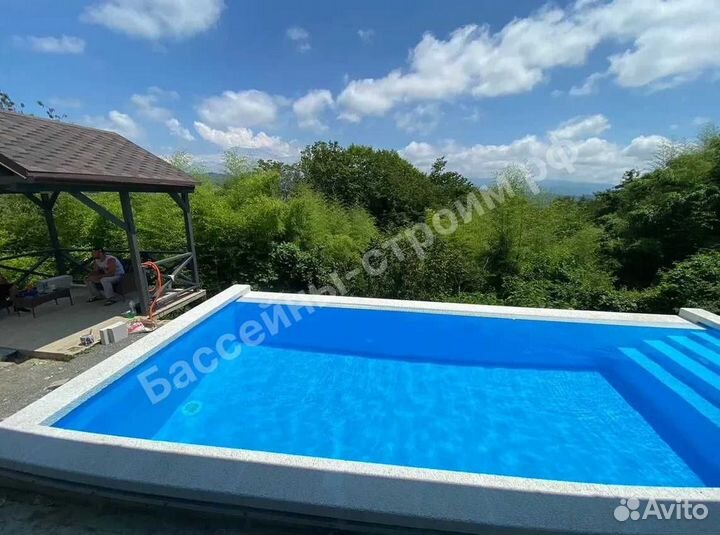 Бассейн 7х3х1,5 от производителя,ступени Прямые