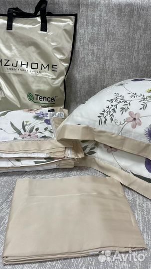 Постельное белье евро тенсель