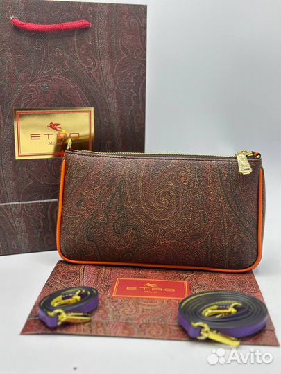 Сумка Etro 22x13см канва/нат кожа