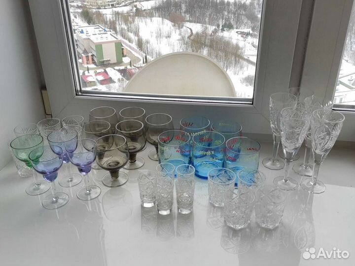 Рюмки бокалы фужеры стопки хрусталь