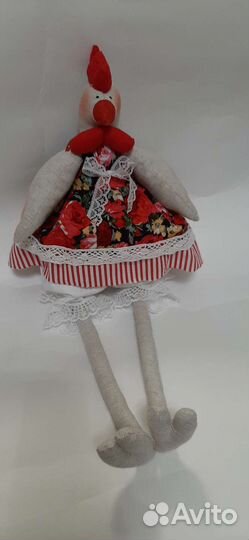 Кукла петух и курица в стиле тильда