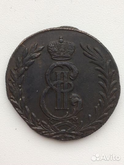 5 копеек 1775 года км Сибирка (Екатерина II)