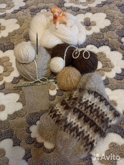 Носки из собачьего пуха,одна пара