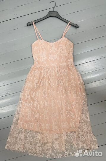 Платье Сарафан с кружевом Снежная Королева