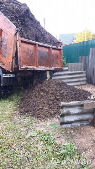 Земля плодородная с доставкой, навоз перегной торф