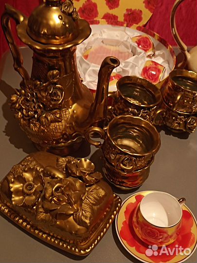 Чайные/ кофейны сервизы. Фарфор ссср. Одним лотом