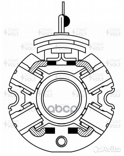 Узел щеточный стартера для а/м Hyundai Solaris