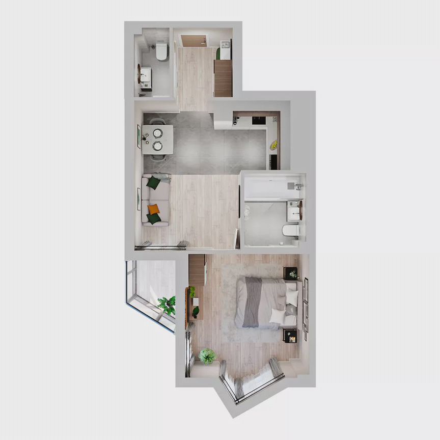 1-к. квартира, 37 м², 15/19 эт.