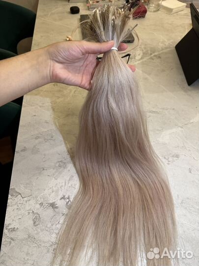 Волосы для наращивания 60 см 150гр блонд бу