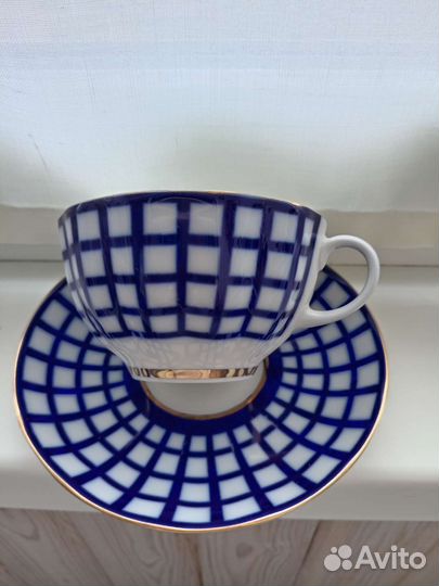 Чайная пара лфз кобальтовая сетка