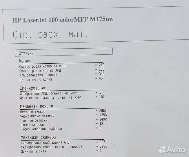 Мфу лазерный цветной HP LaserJet Pro 100 M175nw