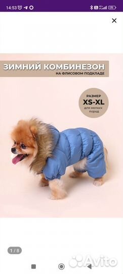 Комбинезон зимний для маленькой собаки