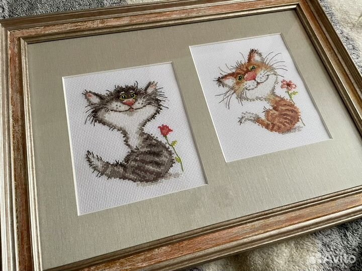 Картина «Коты» вышивка крестом