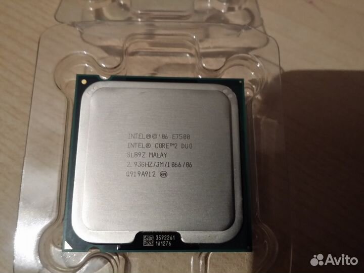 Intel Core 2 Duo E7500 2933MHz, LGA775, L2 3072Kb