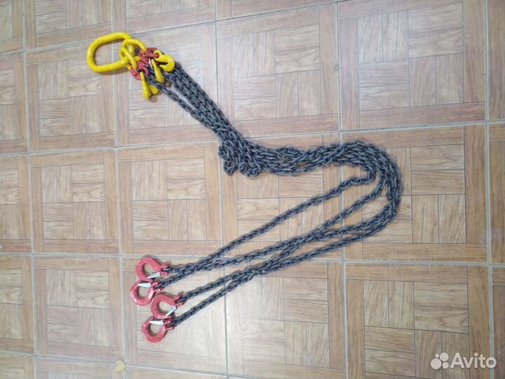 Строп цепной паук 4сц 3.15т, 1.5 м с укротителями