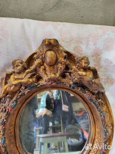 Зеркало настенное СССР из гипса