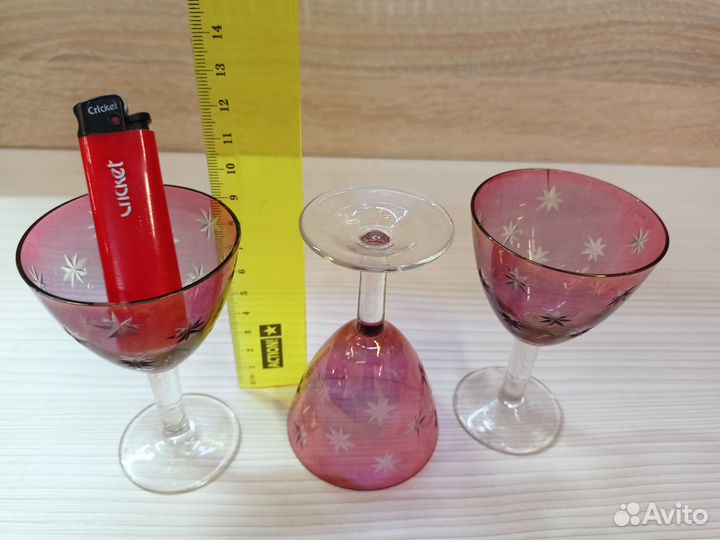 Рюмки/фужеры марганцевое стекло СССР