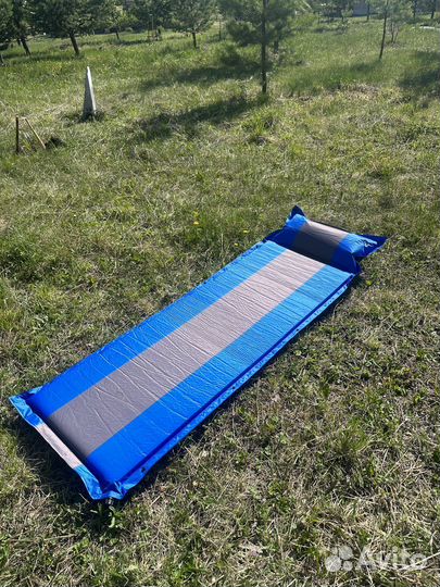 Туристический коврик самонадувающийся с подушкой