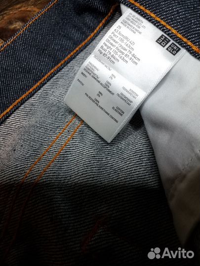 Uniglo + j Selvedge с прямыми штанинами, размер 25