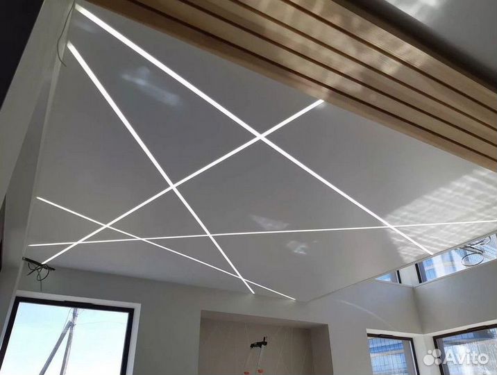 Монтаж натяжных потолков, экстренный слив воды