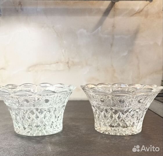 Хрустальная конфетница на ножке, салатник