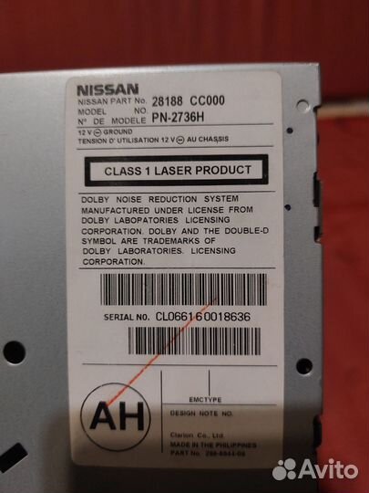 Магнитола штатная Nissan Murano/Tiida Bose