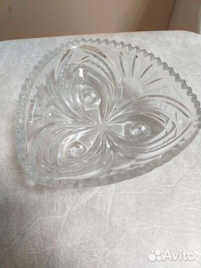 Ваза конфетница СССР хрусталь