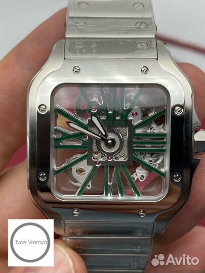 Часы мужские Cartier Santos Skeleton (арт 2006)