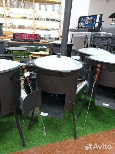 Печь для казана с трубой 12л