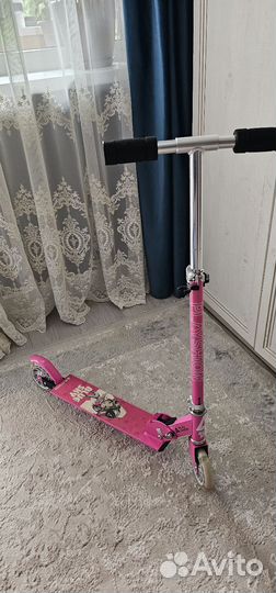 Самокат-снегокат детский двухколесный для девочки
