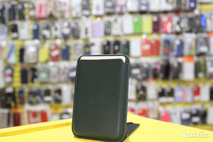 Чехол Apple Leather Wallet с MagSafe (Black)