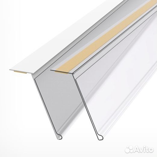 Ценникодержатель полочный самоклеющийся HEL39 дли