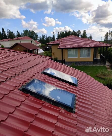 Мансардное окно из профиля Rehau глухое 550x700 мм