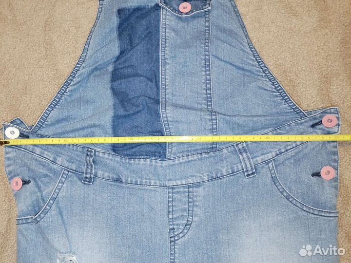 Полукомбинезон джинсовый для беременных