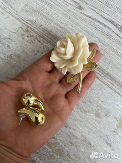 Брошь серьги
