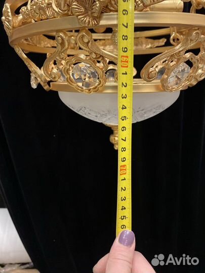 Люстра бронзовая новая