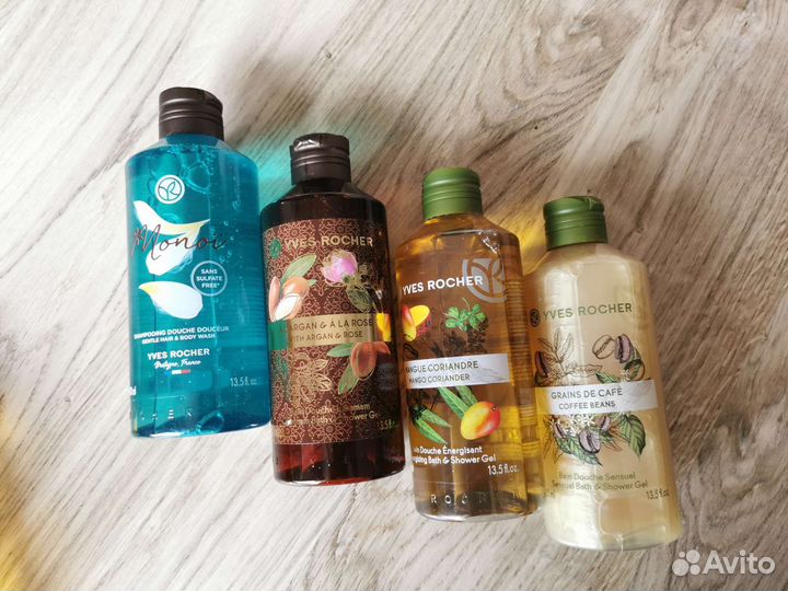 Гель, гели для душа Ив Роше 400мл Набор из 4 гелей