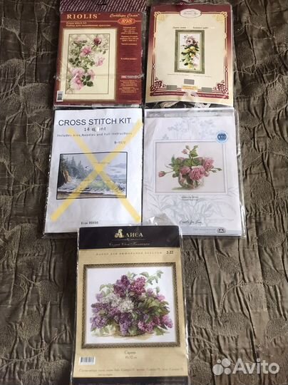 Остатки наборов для вышивания