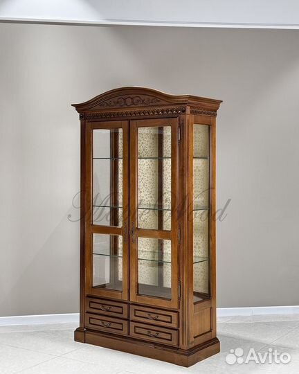 Шкаф витрина для посуды Венеция