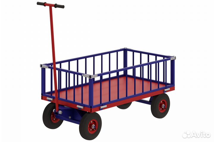 Тележка с пов осью и трубчатыми бортами тпоб2Т