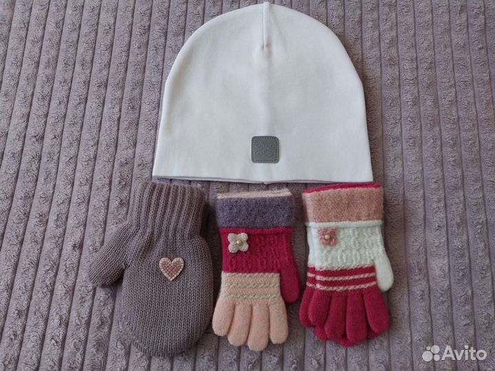 Шапочка для девочки весна 46-48