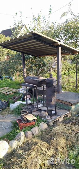 Мангальная зона с крышей