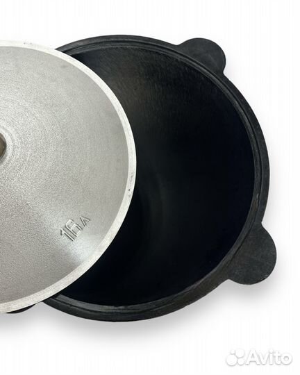 Узбекский чугунный казан 16 л. круглое дно, barak