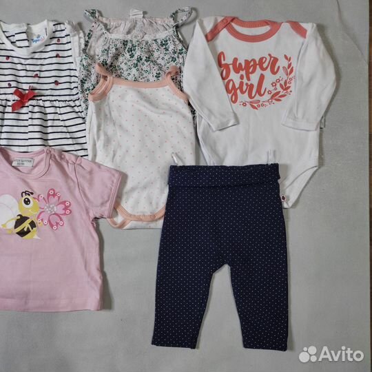 Вещи пакетом на девочку, размер 68