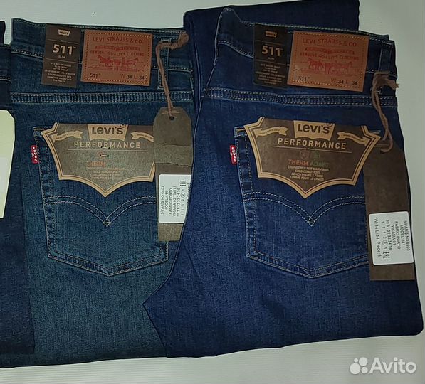 Джинсы мужские levis 511 w 34