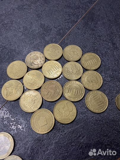 Монеты евро, центы