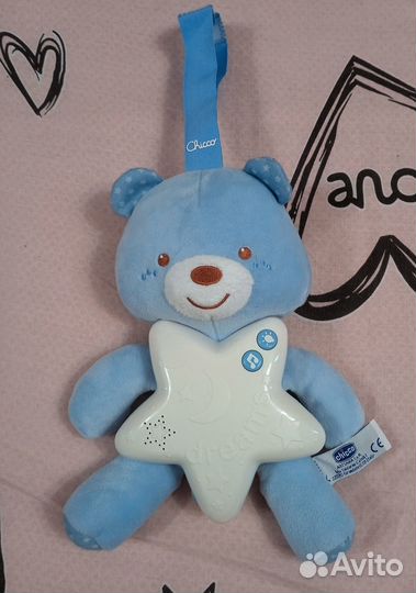 Медведь ночник Chicco музыкальный