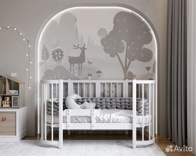 Кроватка из массива Бука smart для новорождённых