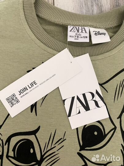 Оригинал свитшот Zara для девочек 128 с этикеткой